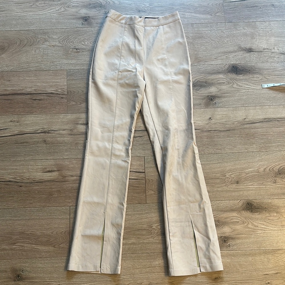 High-Waisted Faux Leather Pants Small